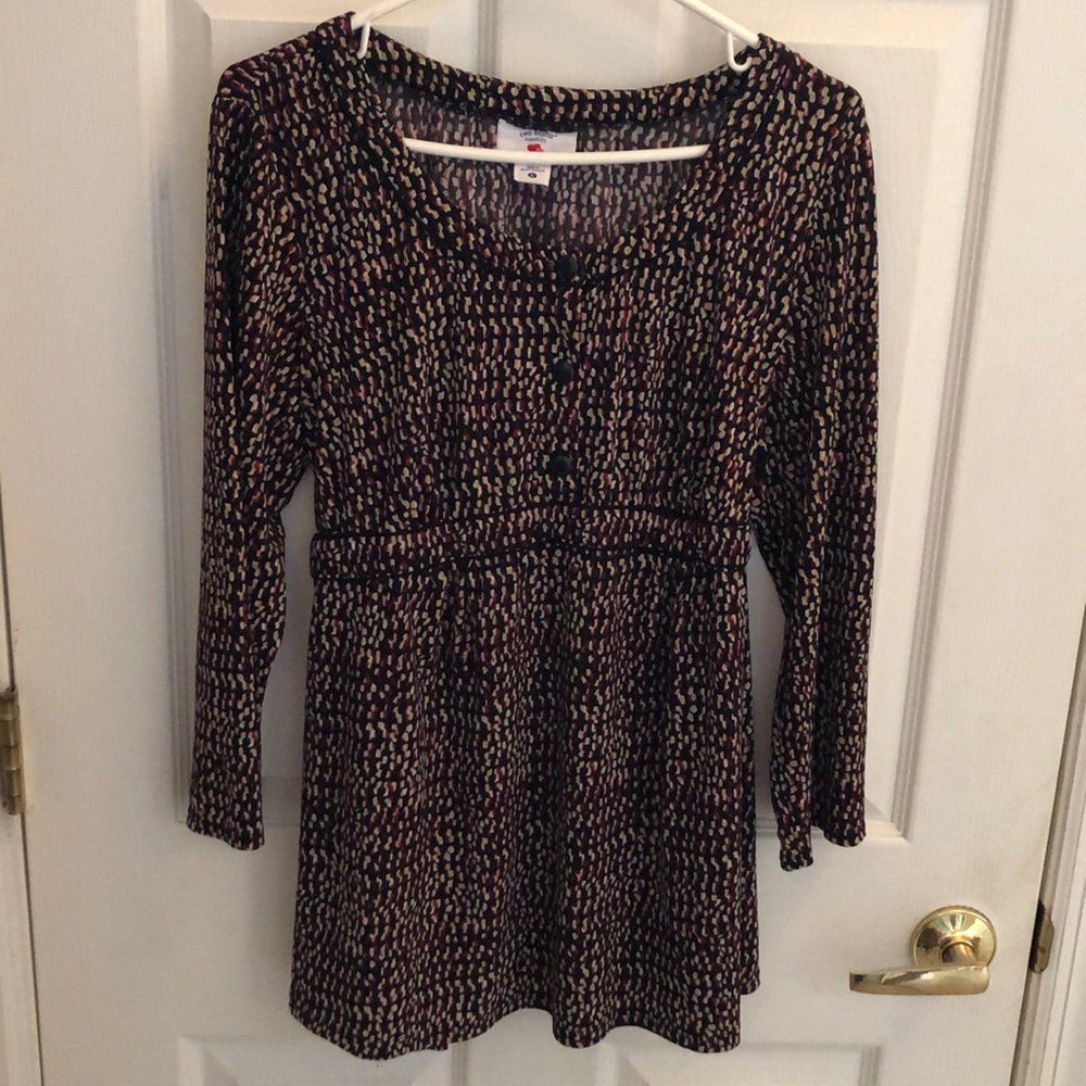 Two Hearts Maternity Geometric Tunic Sz Large